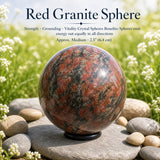 Rød granitkugle