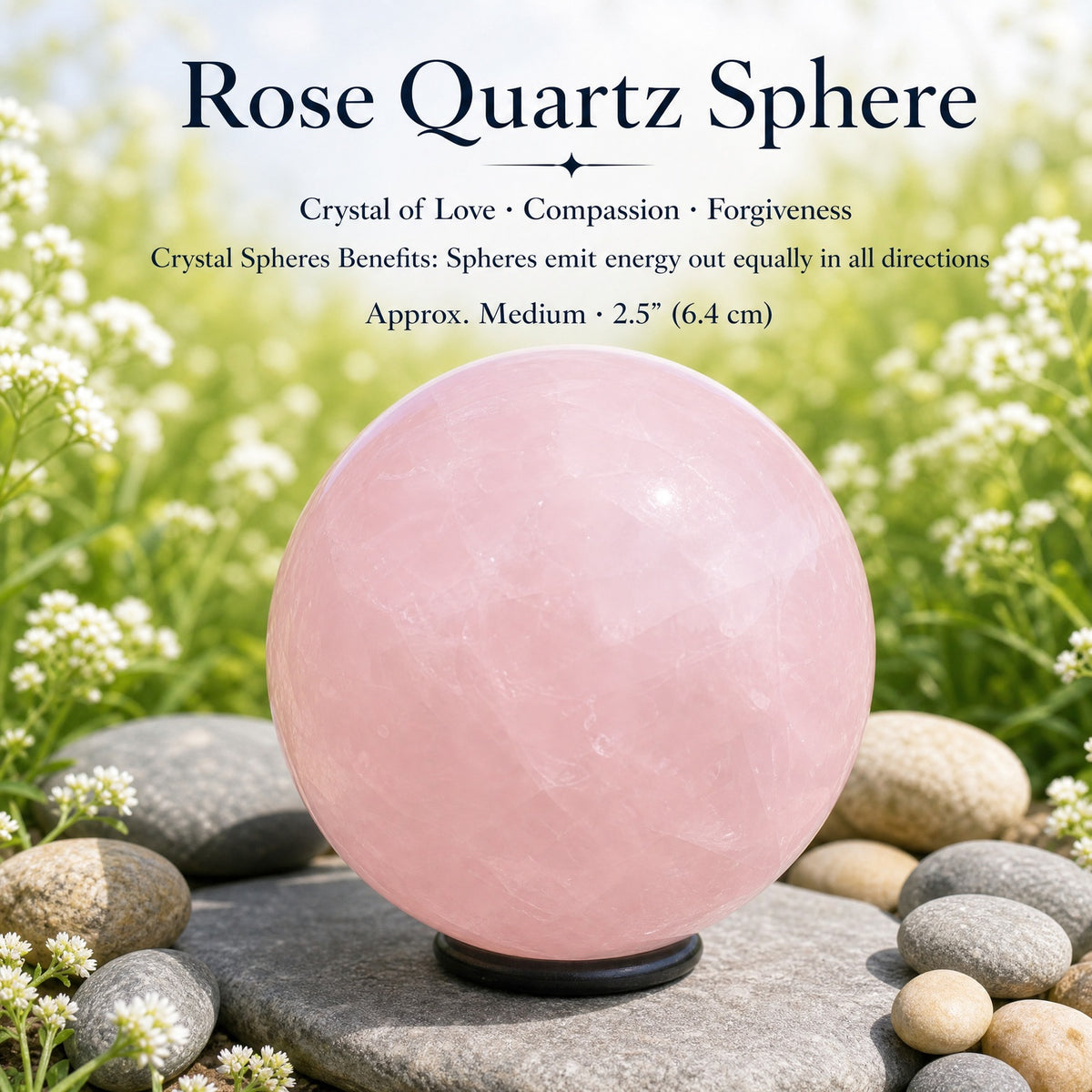 Sphère de quartz rose