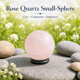 Minisfera in quarzo rosa
