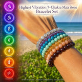 Set di chakra con bracciale Mala Bead da 7 pezzi (un braccialetto per ciascun chakra)