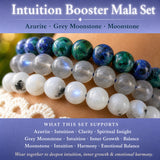 Intuition Booster 3-PC Crystal Mala Bracelet Set