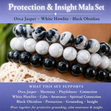 Protection & Insight 3-teiliges Kristall-Mala-Armband-Set