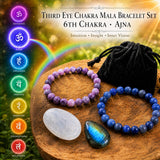 Ensemble de bracelets Mala Chakra du troisième œil🌈