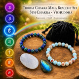 Hals Chakra Mala armbåndsett🌈