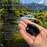Zwarte Obsidiaan Ruwe Natuursteen