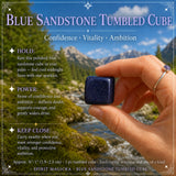 Cube dégringolé en grès bleu