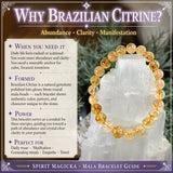Set di braccialetti Mala di cristallo da 3 pezzi di abbondanza