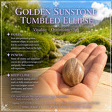 Gyldne solsten tumlede ellipse