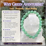 Mala Green Aventurine Bracelet With Velvet Pouch