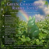 Geist der Erneuerung – Grünes Chalcedon Kaninchen Totem Set