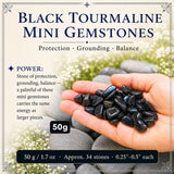 Siyah Turmalin Mini Değerli Taşlar (50 Gram / 1.7oz. Parti)