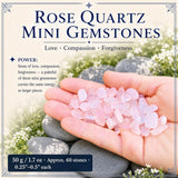 Rozenkwarts mini-edelstenen (partij van 50 gram)