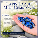 Minipedras de lápis-lazúli (50 gramas / 1,7 onças. Lote)