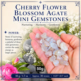 Mini pierres précieuses d'agate de fleurs de cerisier (lot de 50 grammes / 1,7 oz)