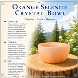 Orange selenit krystal skål