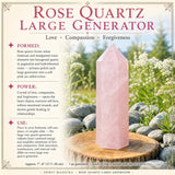 Gerador grande de quartzo rosa
