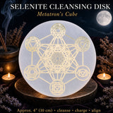 Selenite Metatron'un Küp Temizleme Diski