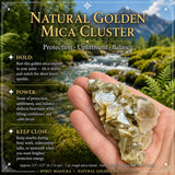 Grappolo di mica dorata naturale