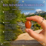 Rød Aventurin tumlet sten