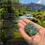 Rubí En Zoisita Piedra Natural En Bruto