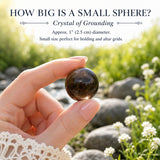 Mini-sphère de quartz fumé