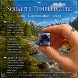 Sodalit tumlet terning