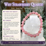 Bracciale Mala al quarzo fragola con custodia in velluto