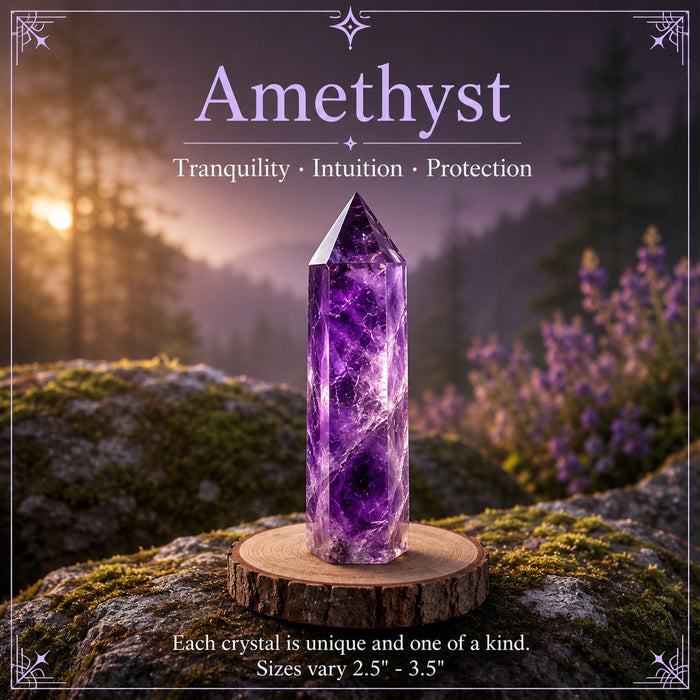 Amethyst crystal point