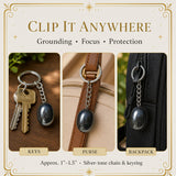 Hematite Crystal Keychain