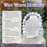 Mala White Howlite Bracelet With Velvet Pouch