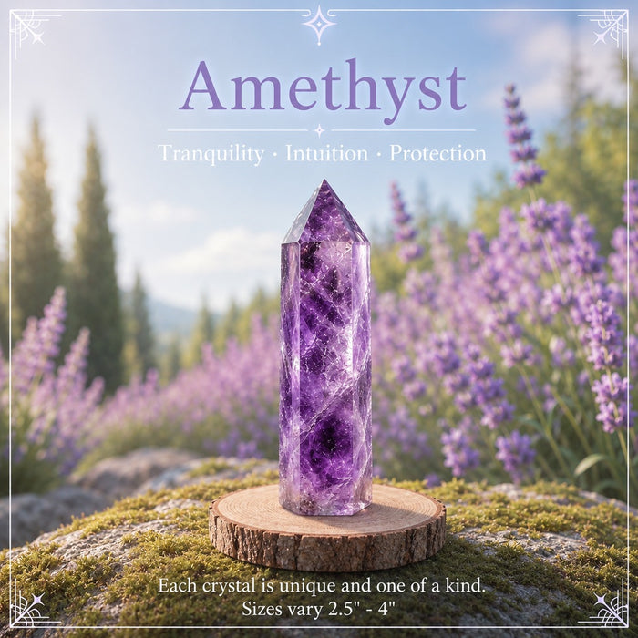 Amethyst crystal point