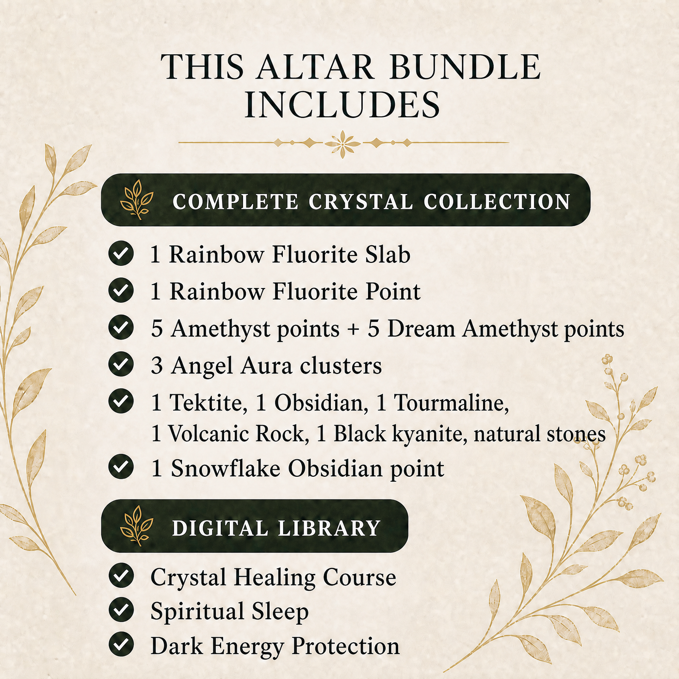 Rainbow Fluorite Crystal Bundle Kit + Courses, Meditations & Hypnosis