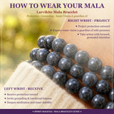 Mala Larvikite Bracelet With Velvet Pouch