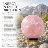 Grande sfera di quarzo rosa