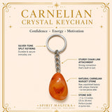 Carnelian Crystal Keychain
