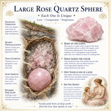 Grande sfera di quarzo rosa