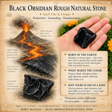 Zwarte Obsidiaan Ruwe Natuursteen