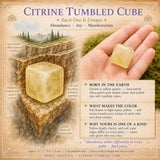 Citrine Tumbled Cube