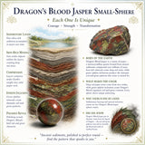 Miniesfera de jaspe de sangre de dragón