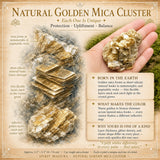 Grappolo di mica dorata naturale