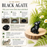 Crystal Animal Spirit Totems: Black Protection Agate Wolf