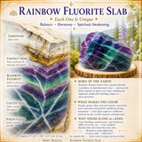 Rainbow Fluorite Gemstone Slab