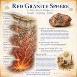 Rød granitkugle