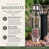 Botella de agua Rhodonita Gem Pod 💧