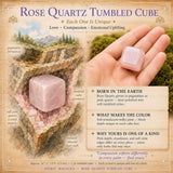 Rosenquarz Trommelwürfel