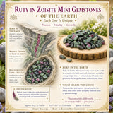 Rubin in Zoisit Mini-Edelsteinen (50 Gramm / 1,7 Unzen Lot)