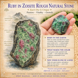 Rubí En Zoisita Piedra Natural En Bruto