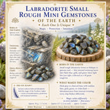 Labradorit små ru sten (50 gram / 1,7 oz lot)