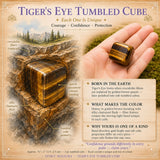 Cube roulé en œil de tigre