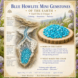 Mini pedras preciosas Howlite azuis (50 gramas / 1,7 onças. Lote)
